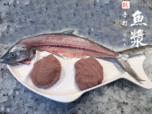 fresh fish paste Spotted mackerel Singapore Dishthefish New Age Fishmonger Market seafood Online Delivery Children Child friendly Paste Soup Steam Eatclean Eat Fresh Fresh fish Seafood Online Delivery Third generation fishmonger market handmade from scratch peeled fish fillet yellowtail potato fish fishball 黄尾鱼 纯 新鲜 鱼浆 鲜虾 新加坡 巴刹 文化 手打 鱼圆 鱼糊 新鲜手打黄尾鱼浆 马鲛鱼浆